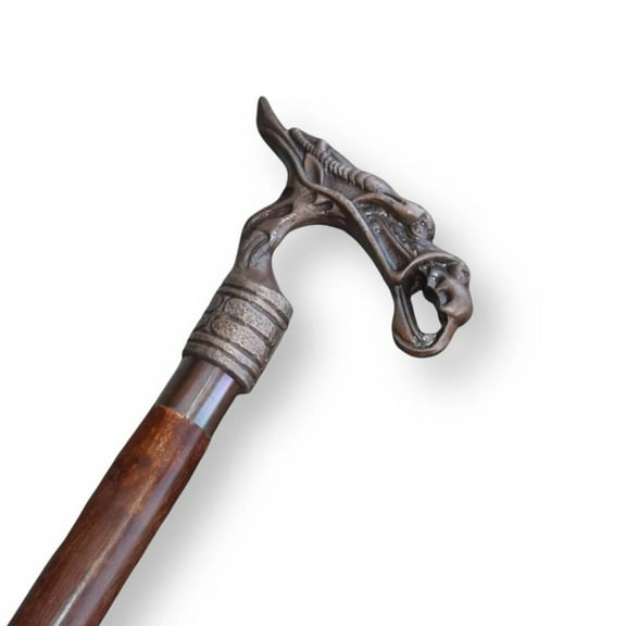 Premium Walking Cane Beautiful Plated Solid Foldable Handle Walking Stick & Crutches Buffed Polished Canes for Men and Women Three Fold Stick