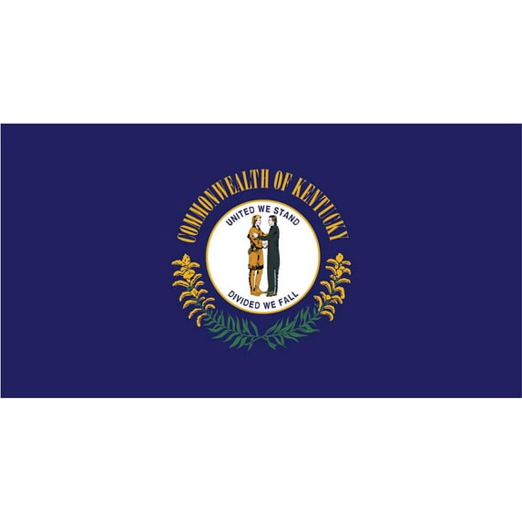 2-Pack Kentucky State Flag Decal Sticker | 5-Inches By 3-Inches | Laminated Vinyl Decal | PDS323