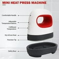 thumbnail image 2 of Mistaha Portable Heat Press Machine for DIY Logo Transfer - Adjustable Temperature, Rapid Heating, Lightweight - Red US Plug, 2 of 6