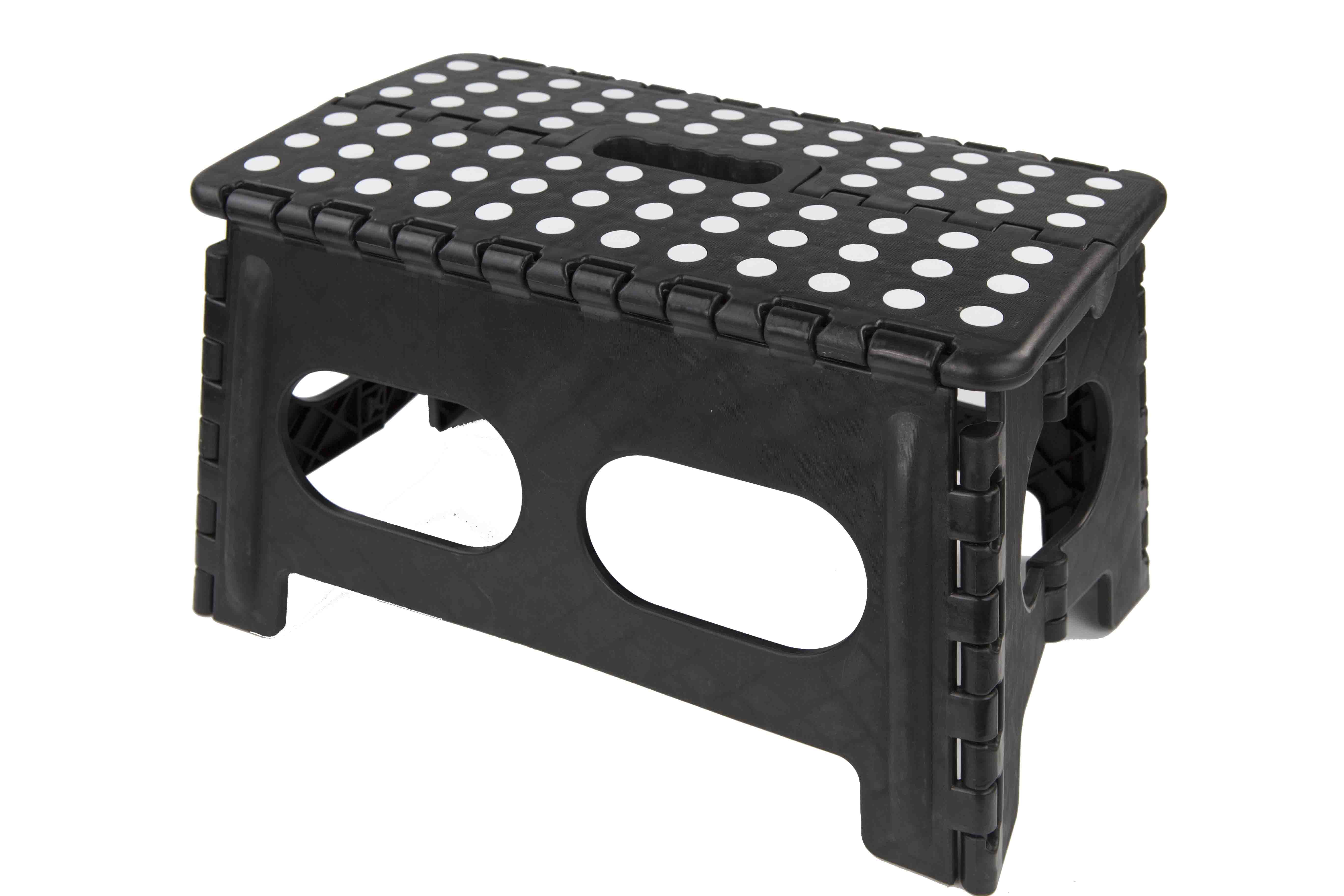 Folding Step Stool with Non Slip Dots Carrying Handle 