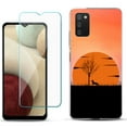 thumbnail image 1 of Slim-Fit TPU Phone Case Compatible with Samsung Galaxy A02s, with Tempered Glass Screen Protector, by OneToughShield ® - Sunset Dachshund, 1 of 3