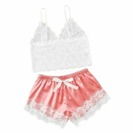 

Lingerie for Women Bodysuit Chemise Nightwear Lace Orange Xl