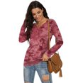 thumbnail image 3 of T-shirt Henley à Manches Courtes/longues pour Femmes, Décontracté, Basique, 3 of 3