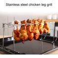 thumbnail image 2 of 2pcs Chicken Wing Leg, Stainless Steel Chicken Wing Leg Grill Rack Folding Barbecue Oven Roaster Stand, 2 of 7