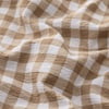 U Bedsure U by Bedsure Gingham King Sheets, 4 Pieces 16" Deep Pockets Soft Prewashed Microfiber Plaid Bed Sheets Set, Brown