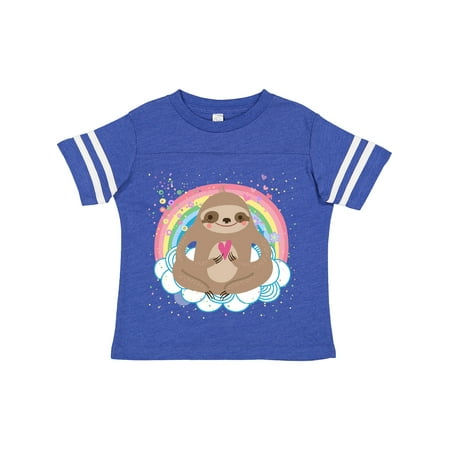 

Inktastic Sloth Yoga Rainbow Gift Toddler Toddler Girl T-Shirt