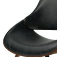 thumbnail image 3 of Simpli Home Malden Bentwood Dining Chair with Wood Back in Distressed Black Vegan Faux Leather, 3 of 11