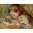 thumbnail image 2 of Pierre-Auguste Renoir 14x12 Black Ornate Wood Framed Double Matted Museum Art Print Titled: Child Reading (Enfant Lisant) (Early 1890s), 2 of 5