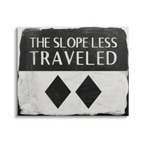Stupell Industries The Slope Less Traveled Phrase Double Black Diamond, 48 x 36, Design by Kyra Brown
