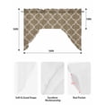 thumbnail image 5 of Brown Moroccan Swag Valances for Windows, Small Curtains Drapes, Morocco Retro Abstract Quatrefoil Plaid Kitchen Window Curtains Over Sink Window Treatment Valance for Bedroom/Bathroom 56"x36", 5 of 5