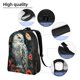 thumbnail image 5 of Disketp Moon Flower White Owl Mochila Unisex de Apertura Lateral Completa, Mochila para Laptop para Escuela, Trabajo y Viajes, 5 of 8