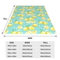 Bingfone Yellow Lemon Print Flannel Fleece Blanket Throw Blanket for