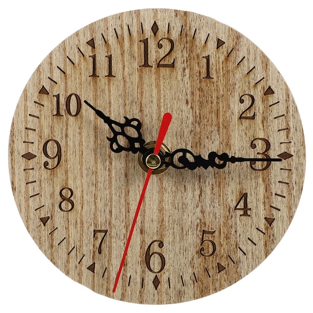 unbranded De Madera Retro Para Pared Y Escritorio Con Silencioso Y Números Grandes