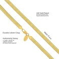 thumbnail image 3 of LIFETIME JEWELRY 5mm Flexible Herringbone Chain Necklace 24k Real Gold Plated (26 inches, Gold), 3 of 7