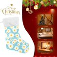 thumbnail image 4 of Coolnut 17.7 Inch Christmas Stockings, 2 PCS Beautiful Little Daisies on Blue Background Presonalized Large Stocking Sock for Family Holiday Xmas Party Decorations, 4 of 7