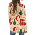 thumbnail image 4 of Cárdigan de manga larga para mujer, moda informal, blusa con estampado navideño, abrigo para mujer, 4 of 6