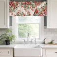 thumbnail image 3 of Cardinal Bird Rod Pocket Curtain Valance, Pine Cones Poinsettia Berry Floral Beige Farmhouse Window Valance for Living Room, Bedroom, Kitchen 42"W x 18"L, 3 of 9