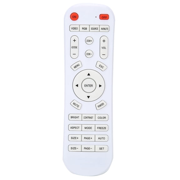 Tebru Universal Projector Remote,White Universal Remote Control Controller For Projector,remote Conrol