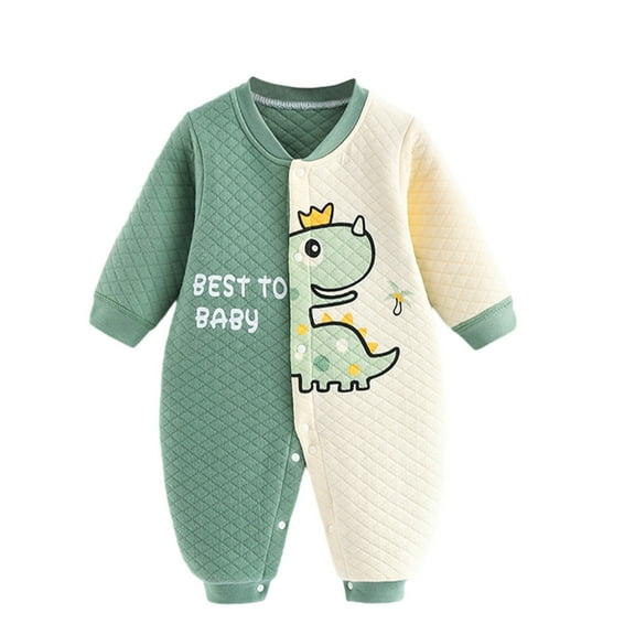 Summer Savings Clearance! Yievot 1-18 Months Unisex Baby Baby Girls' Sleep And Play Pajamas Cotton Dinosaur Print One-Piece Romper Jumpsuit Pjs Clothes For Newborn Boys