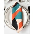thumbnail image 2 of nqOlkjepod Teal Orange Black Cloth Napkins Set of 4 Reusable Dinner Napkins, Geometric Modern Abstract Art Cocktail Napkin Washable Table Napkins for Wedding/Holiday Party/Baby Shower 20"x20", 2 of 8