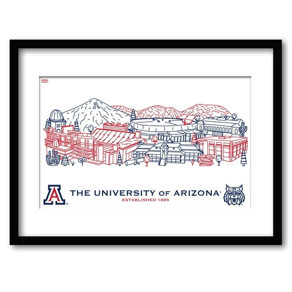 Arizona Wildcats 11" x 14" Framed Campus Wall Art Collage