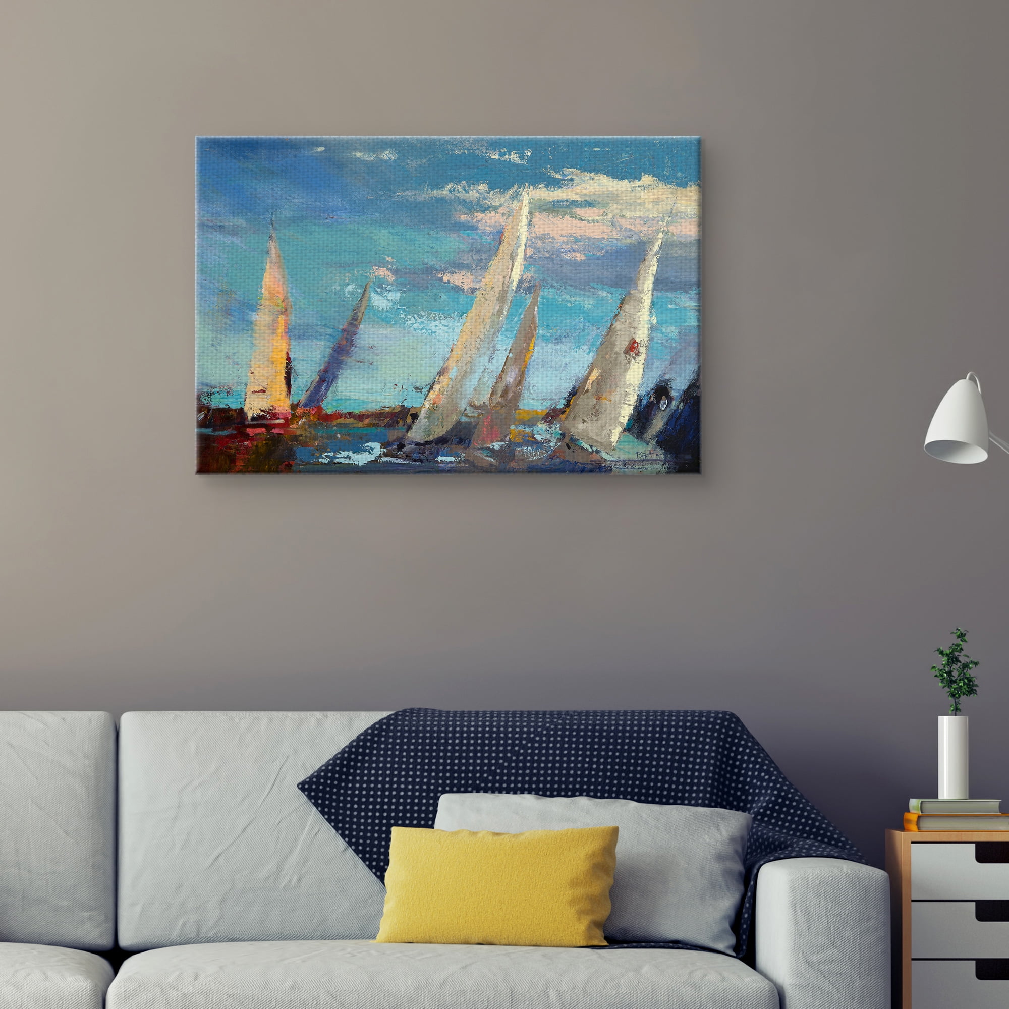 Masterpiece Art Gallery Magnificence Sailboat By Beth Forst Canvas Art Print 24" x 36"