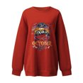 thumbnail image 4 of Qertyioot Vêtements de Noël pour Femmes, Mode Automne Hiver Lunettes Imprimé Fille Décontracté Sport Col Rond Manches Longues, 4 of 4