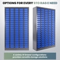 thumbnail image 7 of Steel Frame Bolt Bin Cabinet 100 ABS Plastic Drawers 25.8 × 46 × 8.66 in, Parts Organizer Cabinet with Label Slots for Small Hardware, Tools, Office Supplies, Home, Garage, 7 of 7
