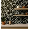 thumbnail image 4 of S4Sassy Peel & Stick Vinyl Wallpaper, Floral Wall Paper Contact Paper Waterproof- Green, 25"x60", Removable Asian Style Covering for Home Decor in Bedrooms & Living Areas, 4 of 9