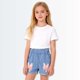 thumbnail image 4 of Pantalones cortos vaqueros para niñas, pantalones cortos de mezclilla de verano con cintura elástica fina, pantalones cortos de mezclilla de algodón para niñas, 4 of 5
