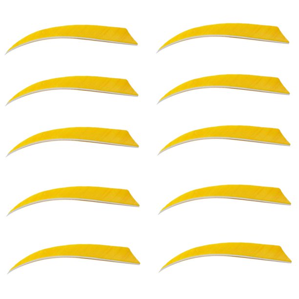 10 piezas de 5 pulgadas con forma de escudo, flecha de s artificiales de ala izquierda, tiro con arco amarillo kusrkot Tiro al arco
