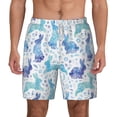 thumbnail image 3 of Uemuo Rabbit2 Pattern Mens Swim Trunks Quick Dry Board Shorts with Mesh Lining, Stretch Beach Shorts Quick Dry No-Chafing Board Shorts-3X-Large, 3 of 9