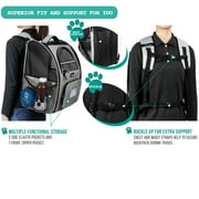PetAmi Deluxe Pet Carrier Backpack, Light Gray