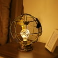 thumbnail image 1 of Iron Table Lamp | Decorative LED Night Light with Wrought Iron Frame for Bedside or Holiday Decor | Battery or USB Operated Warm White Light, 1 of 6