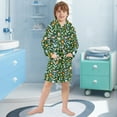 thumbnail image 5 of FORMRS Niños Bathrobe Unisex Hooded Robe Soft Plush Pajamas Sleepwear, Size 2-3T, Flourish Flowers Pattern, 5 of 7