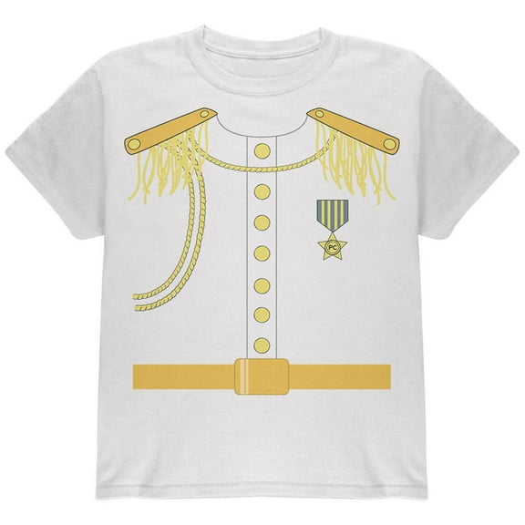 Halloween Prince Charming Costume Youth T Shirt White YMD