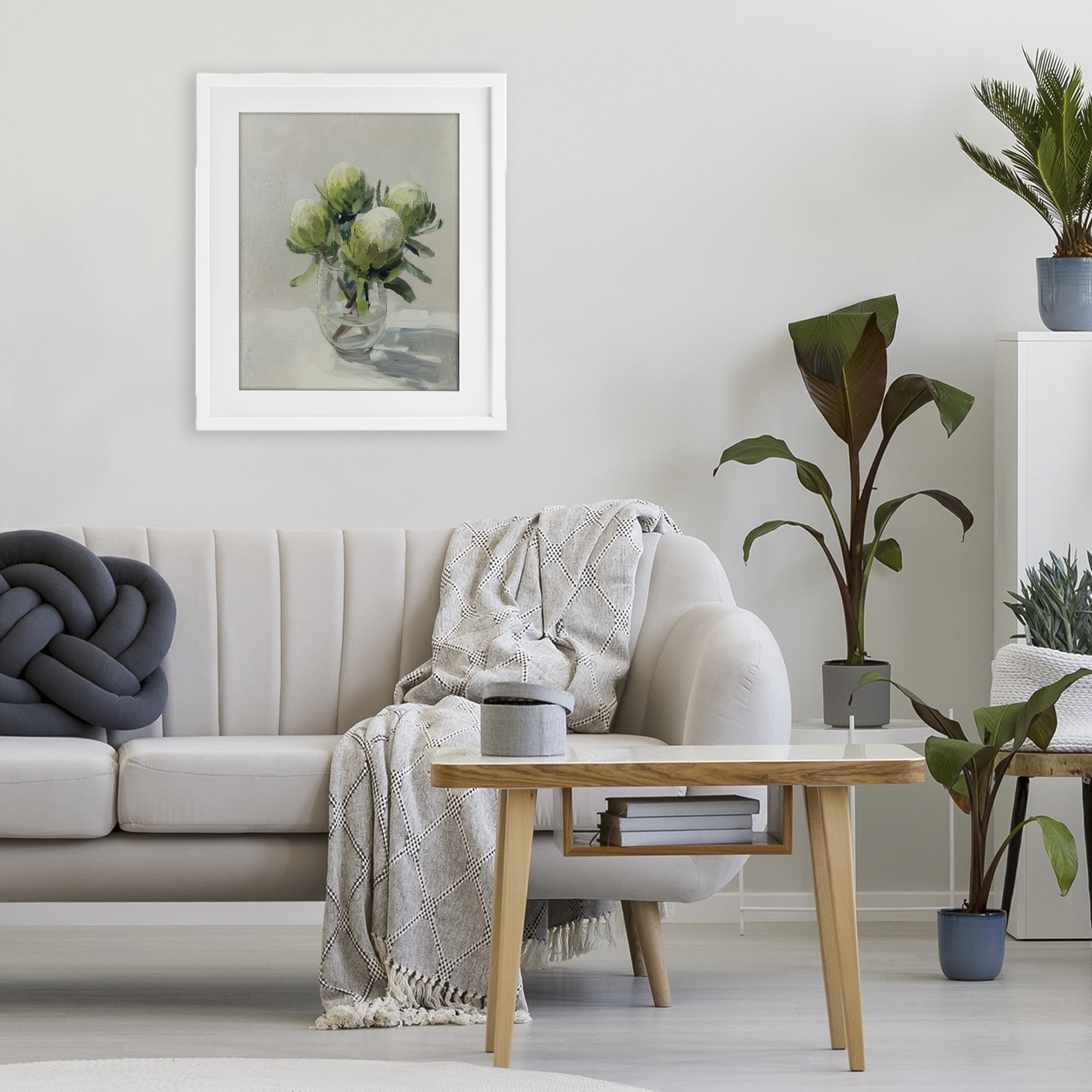 Stupell Industries Glass & Bloom Still Life White Framed Print Under Glass, design by Svetlana Aleynikova