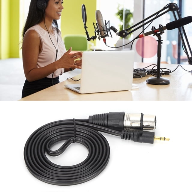XLR A Aux Mic Corn, Estable Performance Dual Suten Mono 3.5 mm Masculino A XLR Cable Femenino Enchufe y Juego para la Cámarae digital para PC