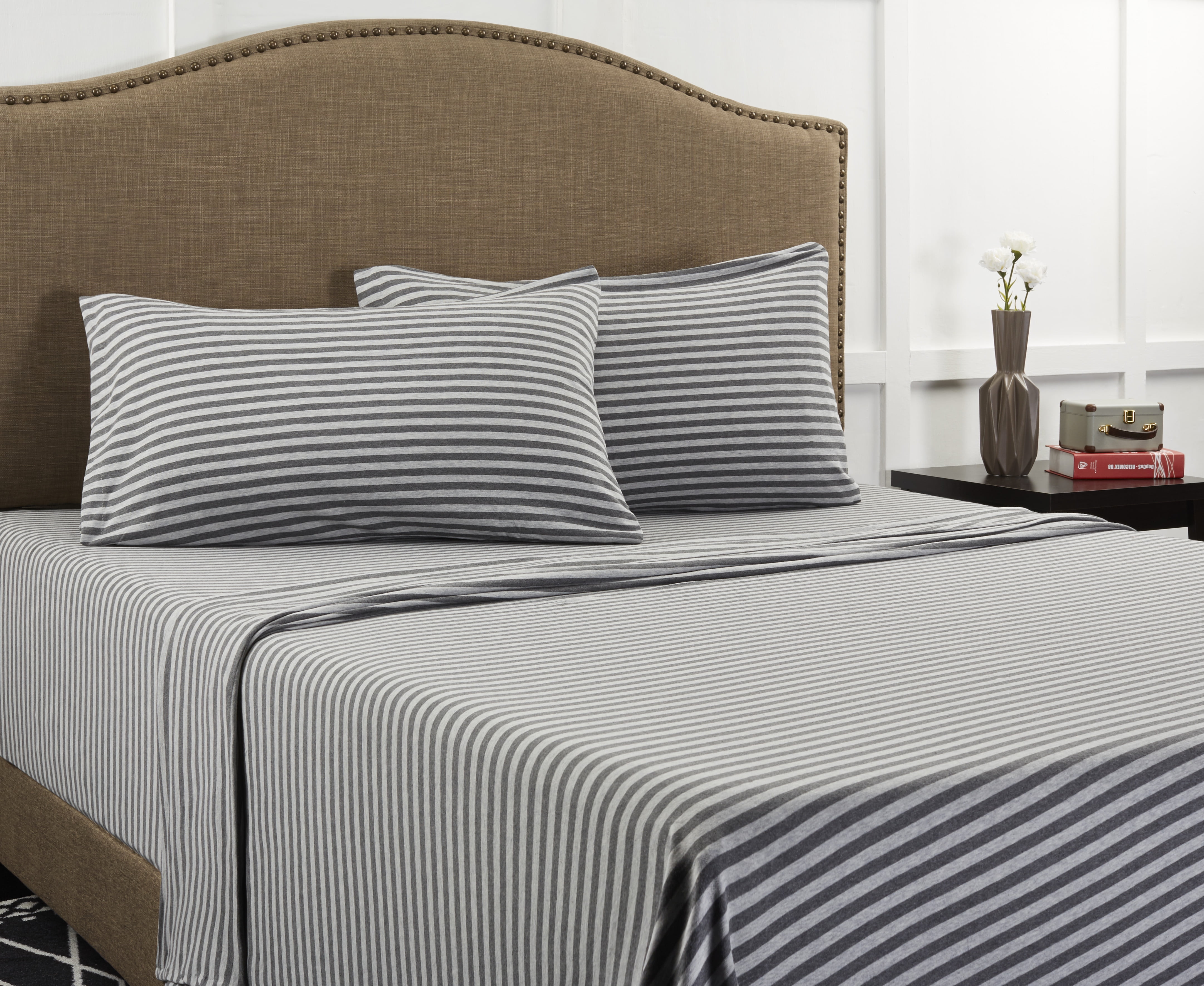 Mainstays Jersey Knit Bedding Unisex Sheet Set, 150 GSM Single Jersey