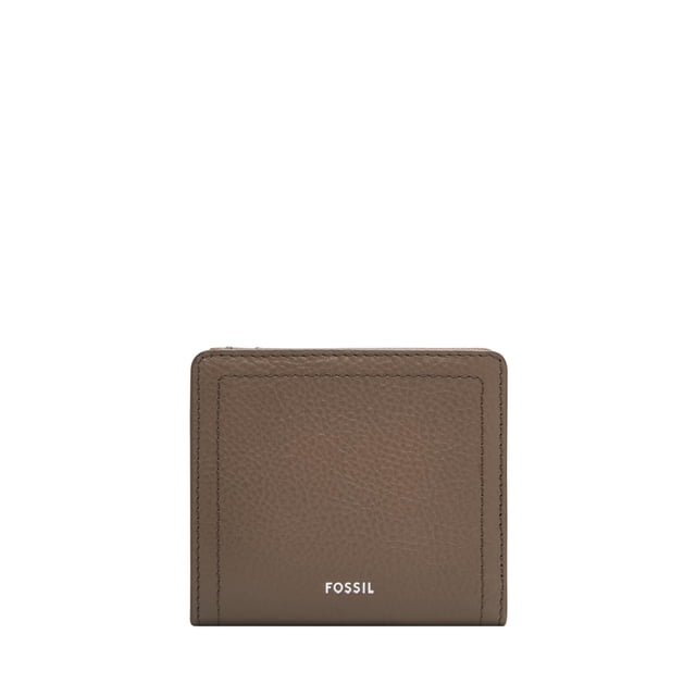 Billetera Fossil Logan Bifold de Cuero Genuino con Protección RFID Color Smoke
