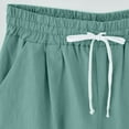 thumbnail image 5 of Pxkloy Knee Length Women's Shorts with Elastic,Ladies Bermuda Shorts Clearance Sale Cotton Shorts for Women Plus Size Loose Fit Bermuda Shorts Lounge Shorts with Pockets Mint Green,XXXXXL, 5 of 7