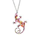 thumbnail image 2 of Enamel Alloy Gecko Lizard Necklace Choker Animal Drop Dangle Jewelry For Women Girls Teen Kids Charms Gift Accessory Bulk--Red-2-Product code 30183 Red-2, 2 of 4