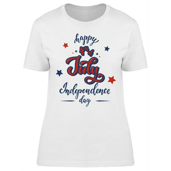 Happy 4Th Of July, Greeting T-Shirt Women -Image by Shutterstock, Female 3X-Large