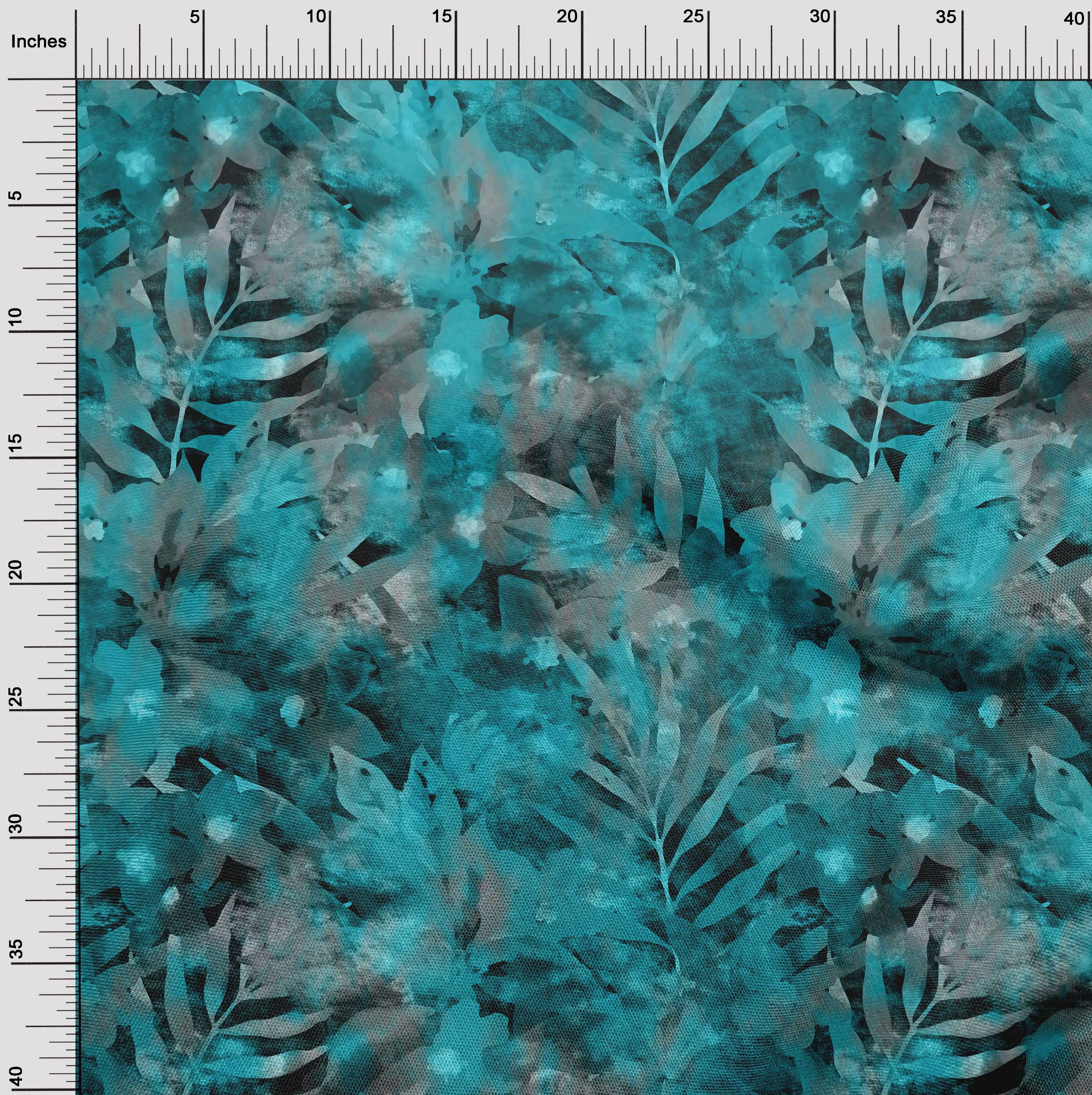 oneOone Polyester Spandex Teal Green Fabric Tropical Abstract Quilting Supplies Print Sewing Fabric By The Yard 56 Inch Wide