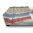 thumbnail image 3 of Ethnic Soft Flannel Fleece Throw Blanket, Various Type Color Tiles Greek Culture Folk Vintage Grid Abstract Image, Cozy Plush for Indoor and Outdoor Use, 50" x 70", Multicolor, by Ambesonne, 3 of 6