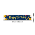 thumbnail image 3 of Blue Backdrop Happy Birthday Banner with Balloons Gifts Fireworks Party Supplies Photography Props Birthday Decoration Birthday Party Backdrop Decorations, 3 of 8