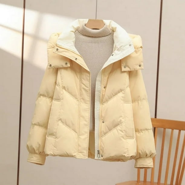 Parkas de manga larga Chaqueta corta y holgada para mujer Chaqueta de manga larga Abrigo para mujer