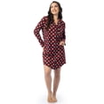 thumbnail image 2 of Fruit of the Loom Women's Beyond Soft Long Sleeve Button Down Flannel Sleepshirt, Sizes S-4X, 2 of 9