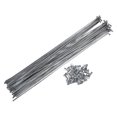 thumbnail image 1 of 36 Uds 14G J Bend radios de acero para bicicleta 250mm 9,84 "radios de ciclo con tetinas de latón para bicicleta de montaña MTB, 1 of 1