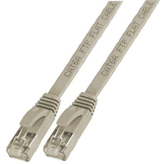 PRO SIGNAL - Flat Cat6a STP Ethernet Patch Lead, 0.5m Grey